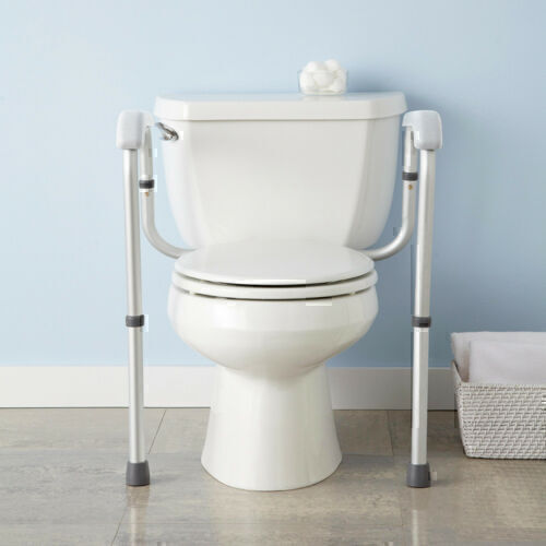 Adjustable Toilet Safety Rail Grab Bar Bathroom Safety for Elderly Handicap