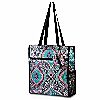 Women All Purpose Handbag Tote Carry Shopping Bag with Coin Purse Blue Paisley