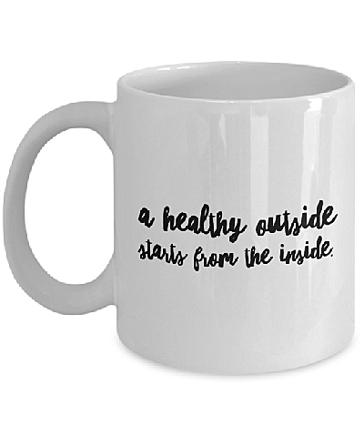 healthy quote coffee mug