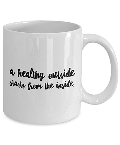 healthy quote coffee cup