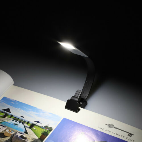 USB Rechargeable LED Book Light Flexible Clip On Book Light Night Reading Lamp