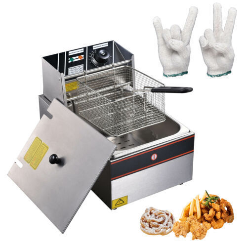 12L Electric Deep Fryer Commercial Countertop Basket French Fry FamilyFrench