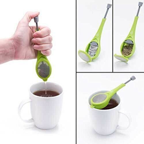 Tea Infuser Loose Tea Leaf Strainer Herbal Spice Silicone Filter Diffuser TIKA