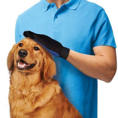 Pet Grooming Gloves Brush Dog Cat Fur Hair Removal Mitt Massage