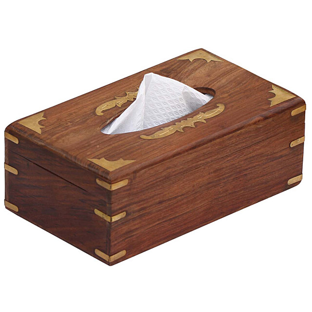 handmade wooden tissue box cover