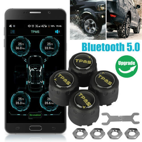 TPMS Bluetooth 5.0 Wireless Tire Pressure Monitoring System Sensor APP Control